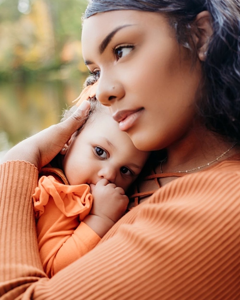 Winter Nicole holding her daughter